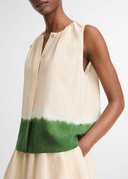 Dip-Dye Sleeveless A-Line Top - US 5037