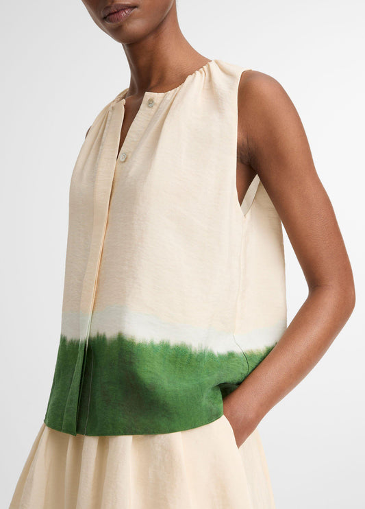 Dip-Dye Sleeveless A-Line Top - US 5037
