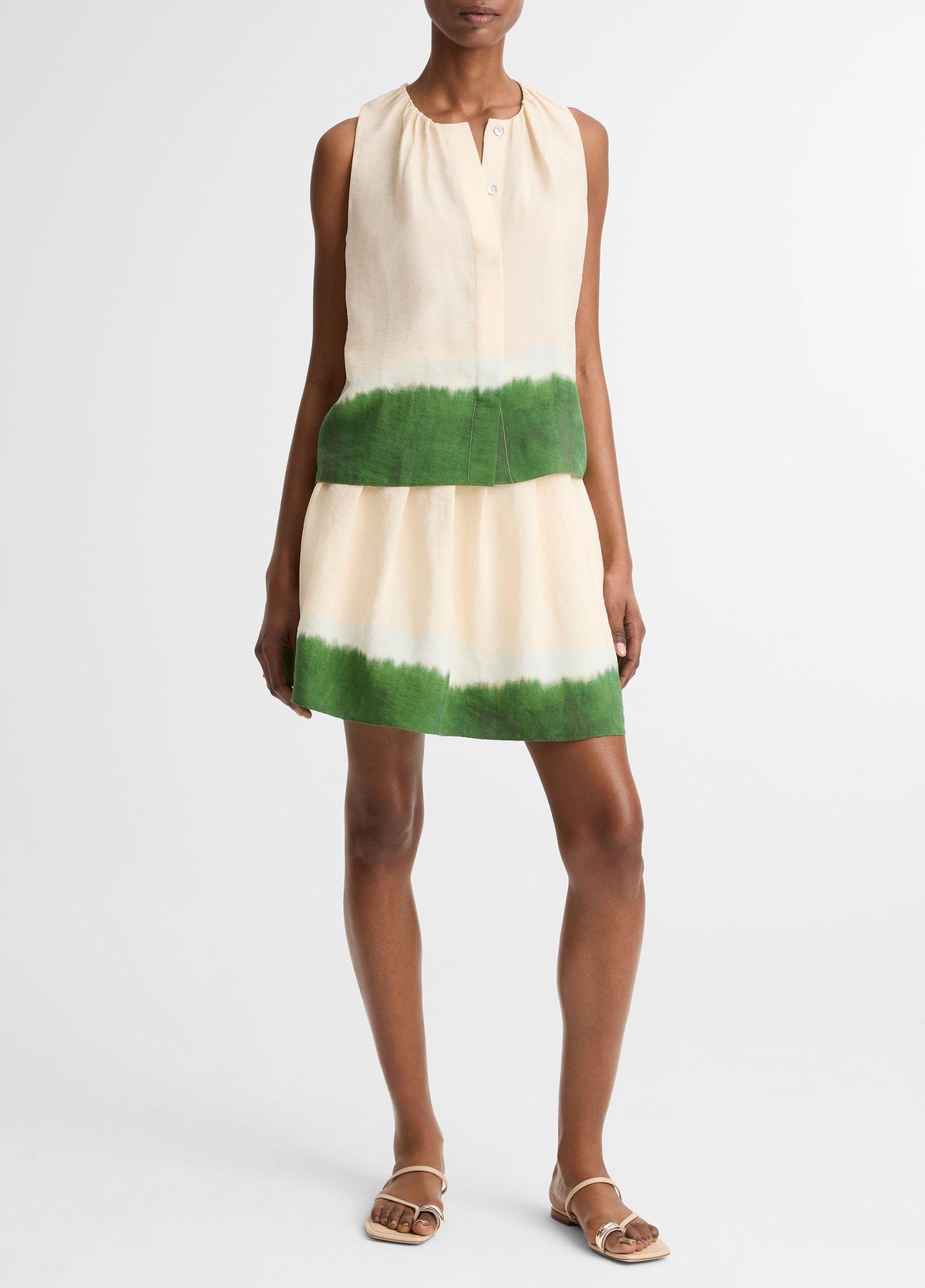 Dip-Dye Sleeveless A-Line Top - US 5037