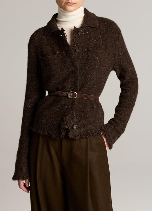 Donegal Plush Cashmere Shrunken Cardigan - US 7306