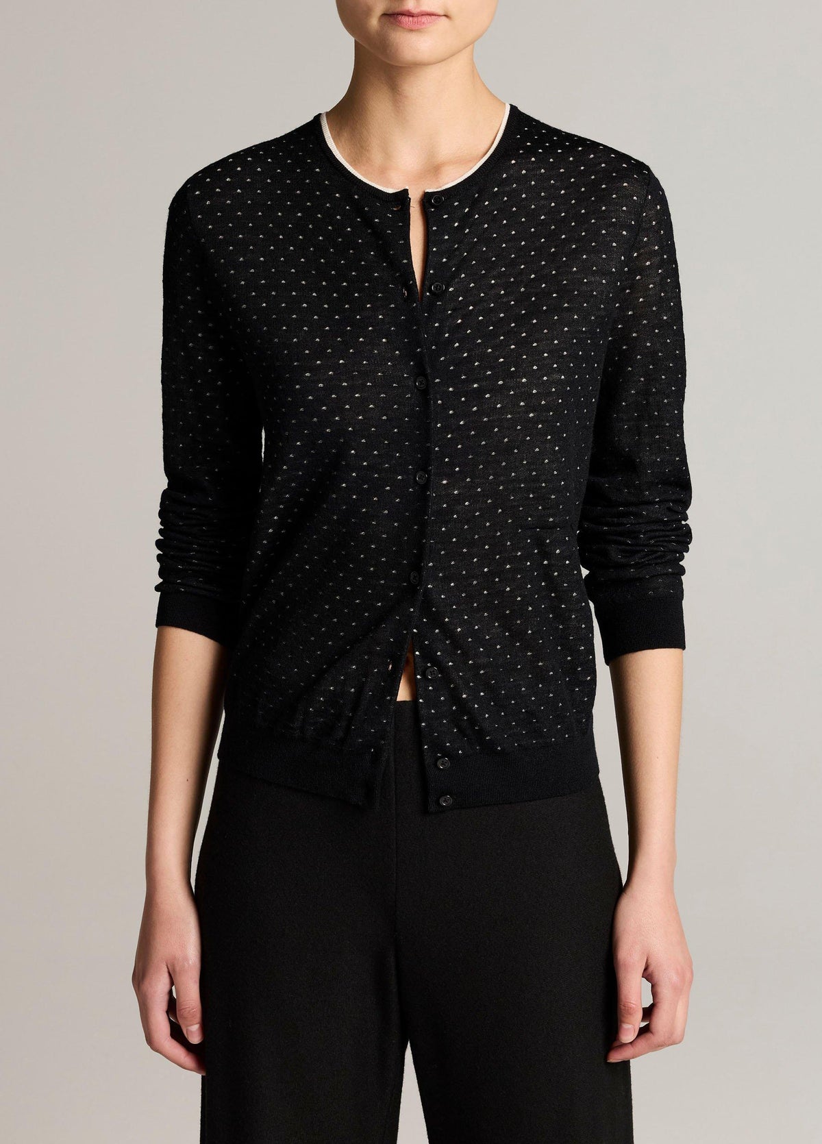 Dotted Wool-Blend Cardigan - US 1800