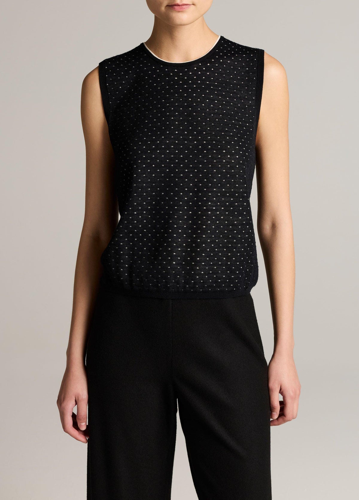 Dotted Wool-Blend Shell - US 6582