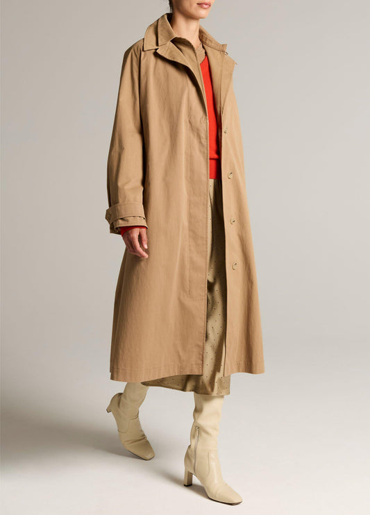 Double-Collar Cotton-Blend Trench Coat - US 9615