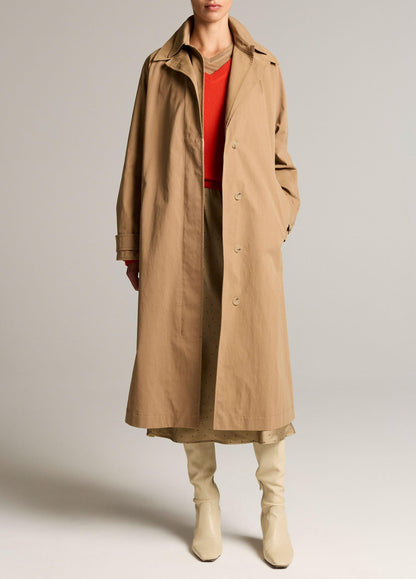 Double-Collar Cotton-Blend Trench Coat - US 9615
