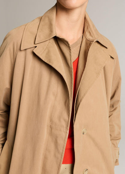Double-Collar Cotton-Blend Trench Coat - US 9615