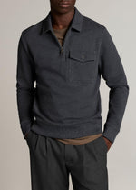 Double-Knit Piqué Zip Polo Pullover - US 6411