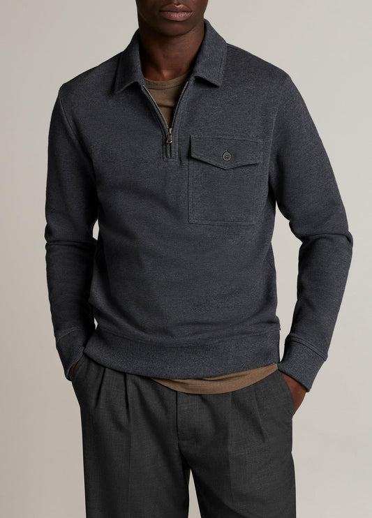 Double-Knit Piqué Zip Polo Pullover - US 6411