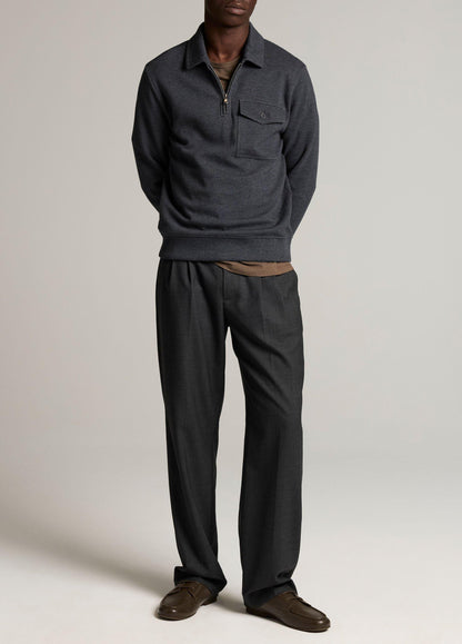 Double-Knit Piqué Zip Polo Pullover - US 6411