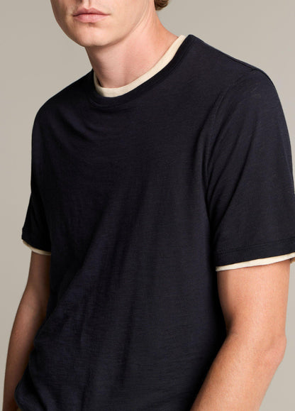 Double-Layer Pima Cotton T-Shirt - US 4842
