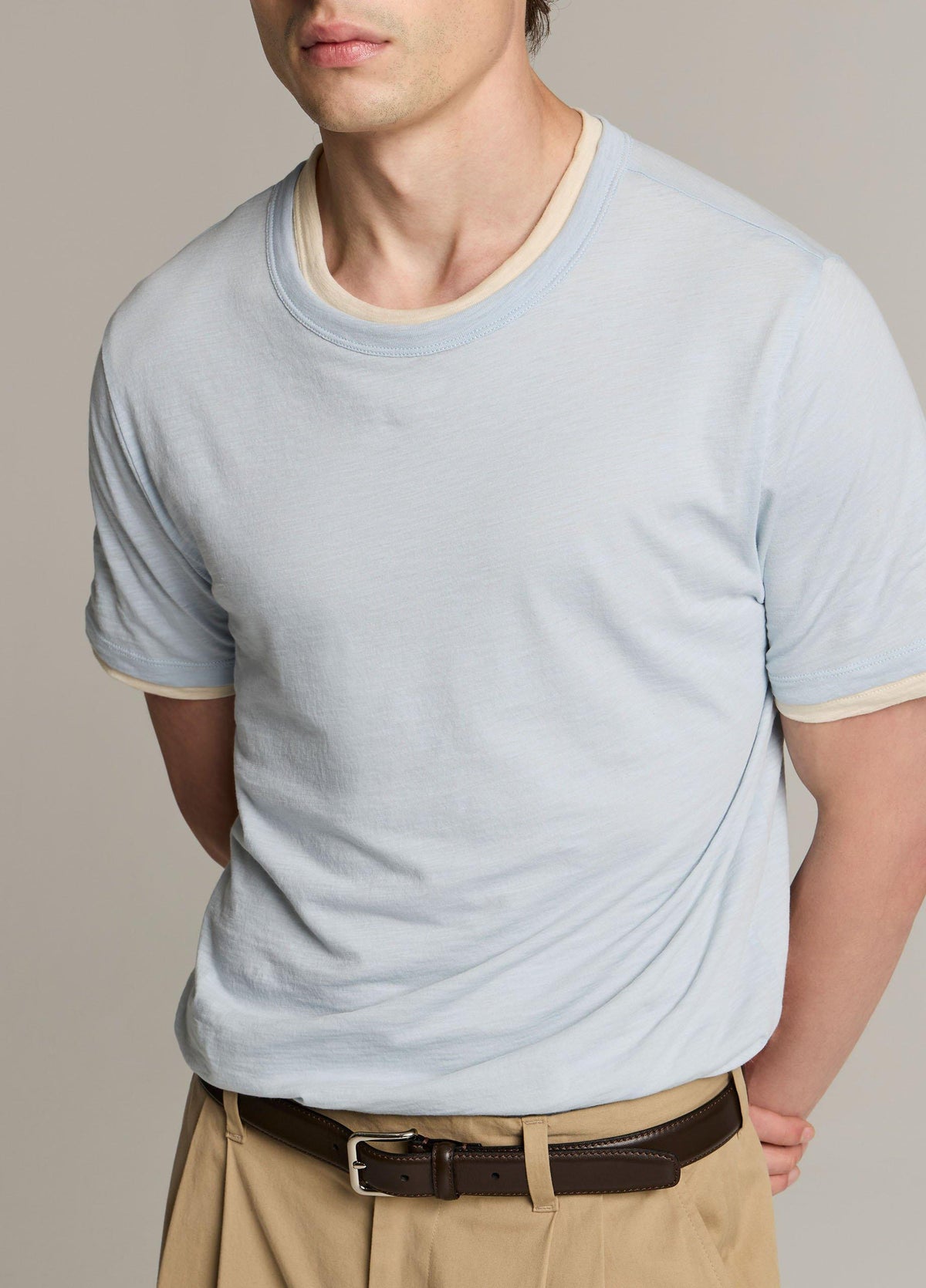 Double-Layer Pima Cotton T-Shirt - US 4123