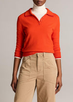 Double-Trim Merino Wool & Cashmere-Blend Polo Sweater - US 2118