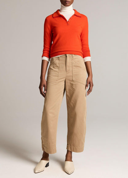Double-Trim Merino Wool & Cashmere-Blend Polo Sweater - US 2118
