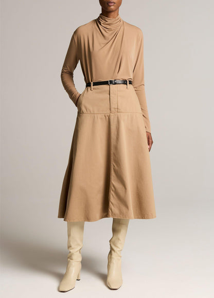 Draped-Neck Long-Sleeve Top - US 1461