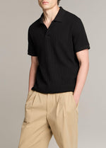 Drop-Needle Stripe Pima Cotton Polo Shirt - US 8827