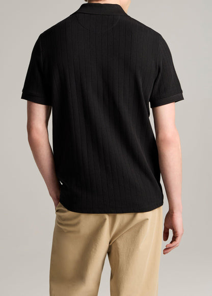 Drop-Needle Stripe Pima Cotton Polo Shirt - US 8827