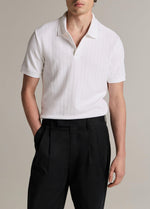 Drop-Needle Stripe Pima Cotton Polo Shirt - US 5913