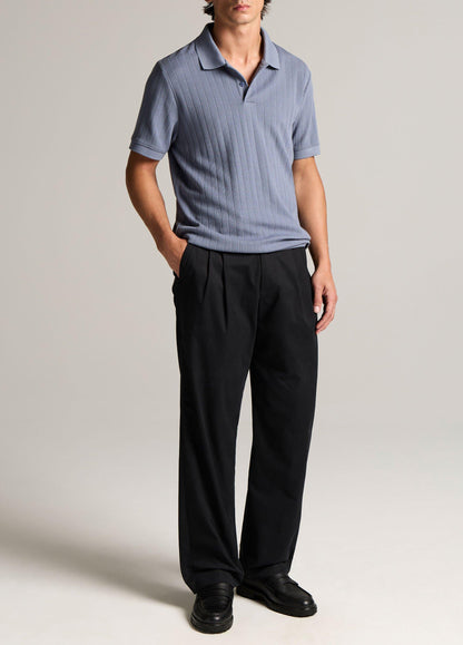 Drop-Needle Stripe Pima Cotton Polo Shirt - US 0378