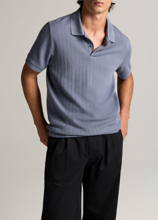 Drop-Needle Stripe Pima Cotton Polo Shirt - US 0378