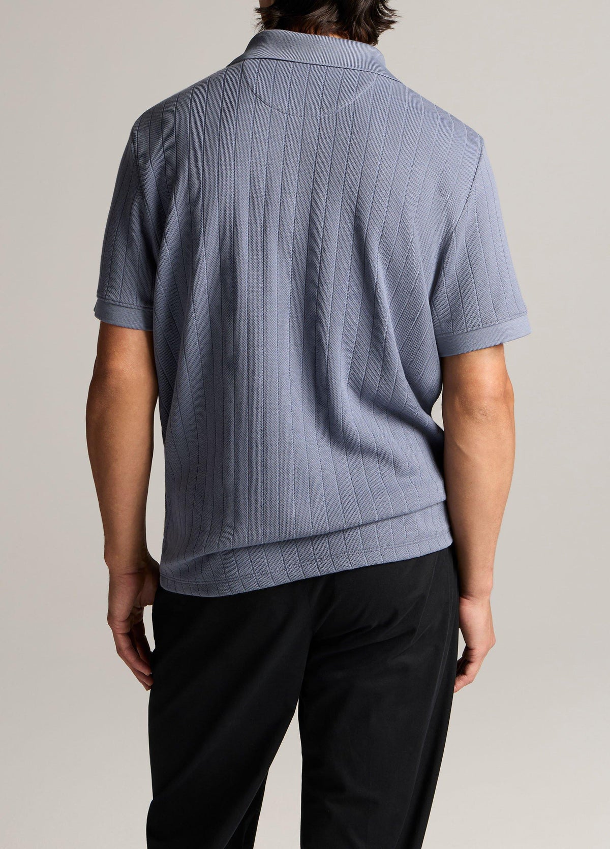 Drop-Needle Stripe Pima Cotton Polo Shirt - US 0378