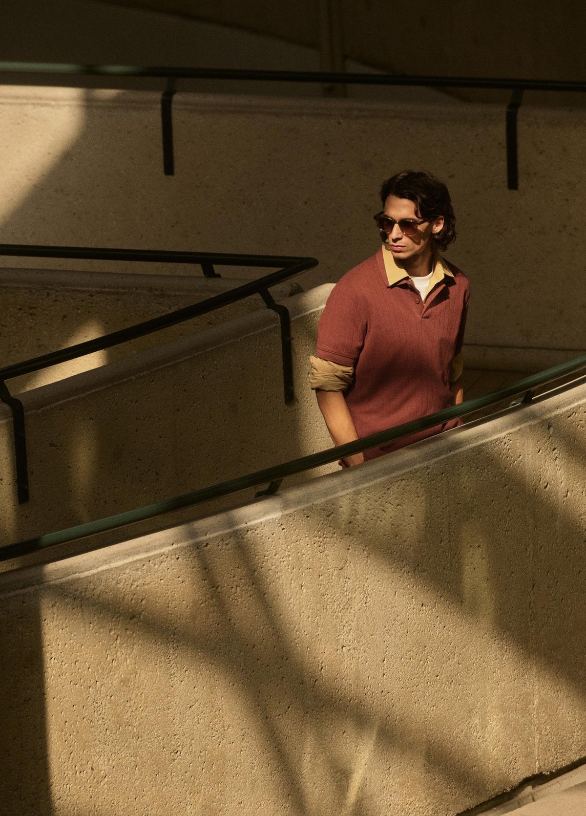 Drop-Needle Stripe Pima Cotton Polo Shirt - US 5074