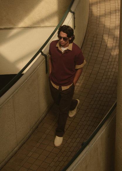 Drop-Needle Stripe Pima Cotton Polo Shirt - US 5074