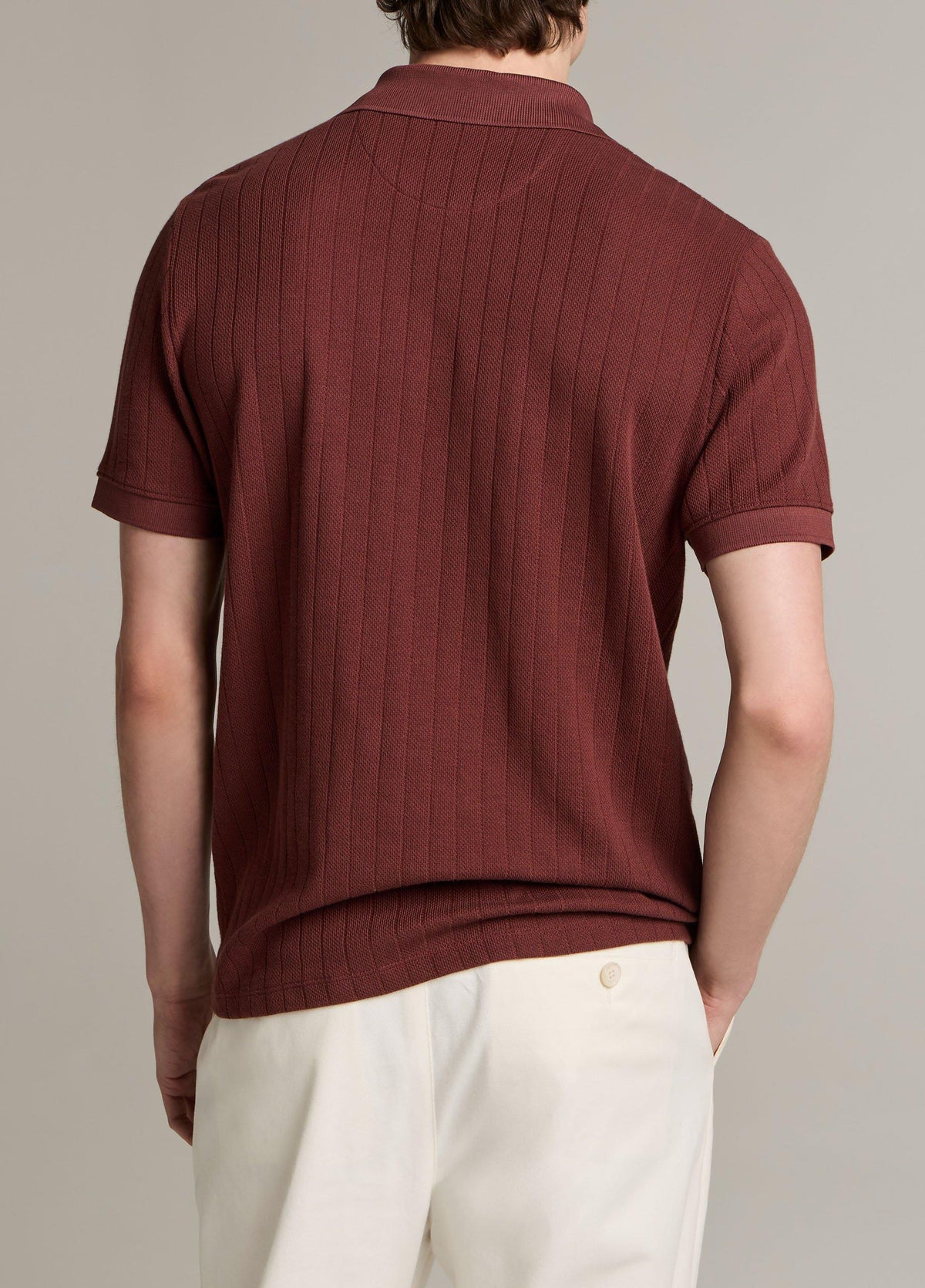 Drop-Needle Stripe Pima Cotton Polo Shirt - US 5074
