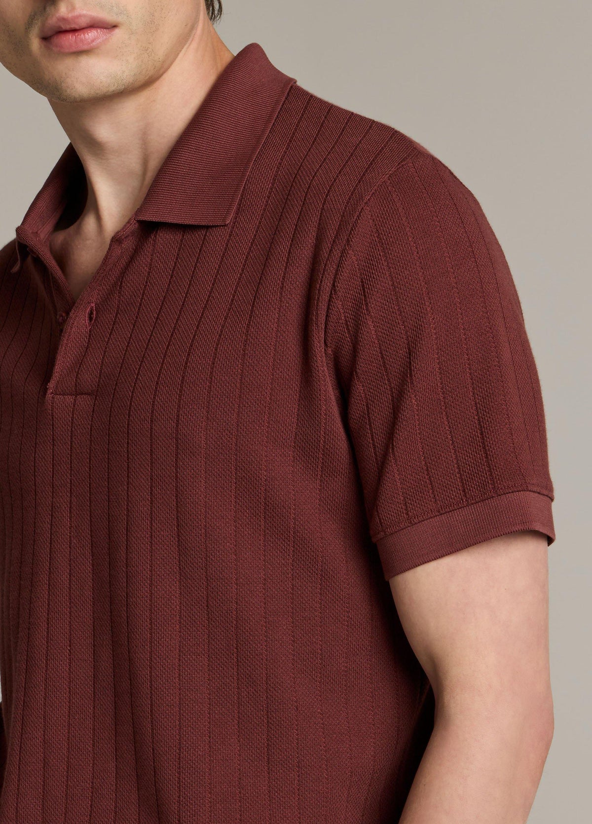 Drop-Needle Stripe Pima Cotton Polo Shirt - US 5074