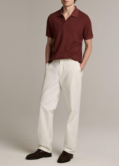 Drop-Needle Stripe Pima Cotton Polo Shirt - US 5074