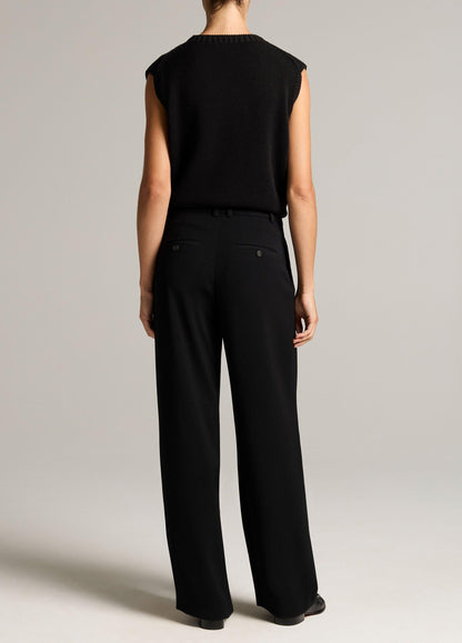 Drop-Waist Pleated Crepe Trouser - US 3585