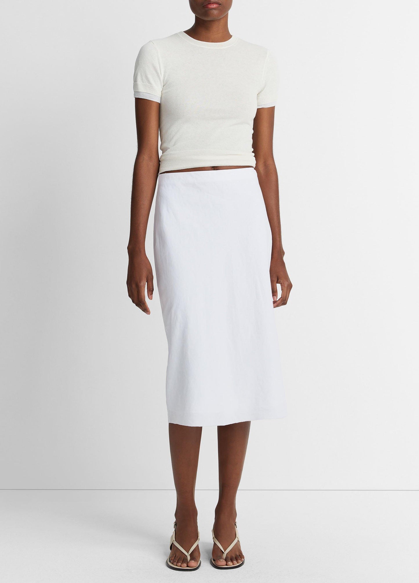 Easy Linen-Blend Slip Skirt - US 4131