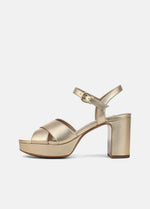 Ericka Metallic Leather Platform Sandal - US 1476