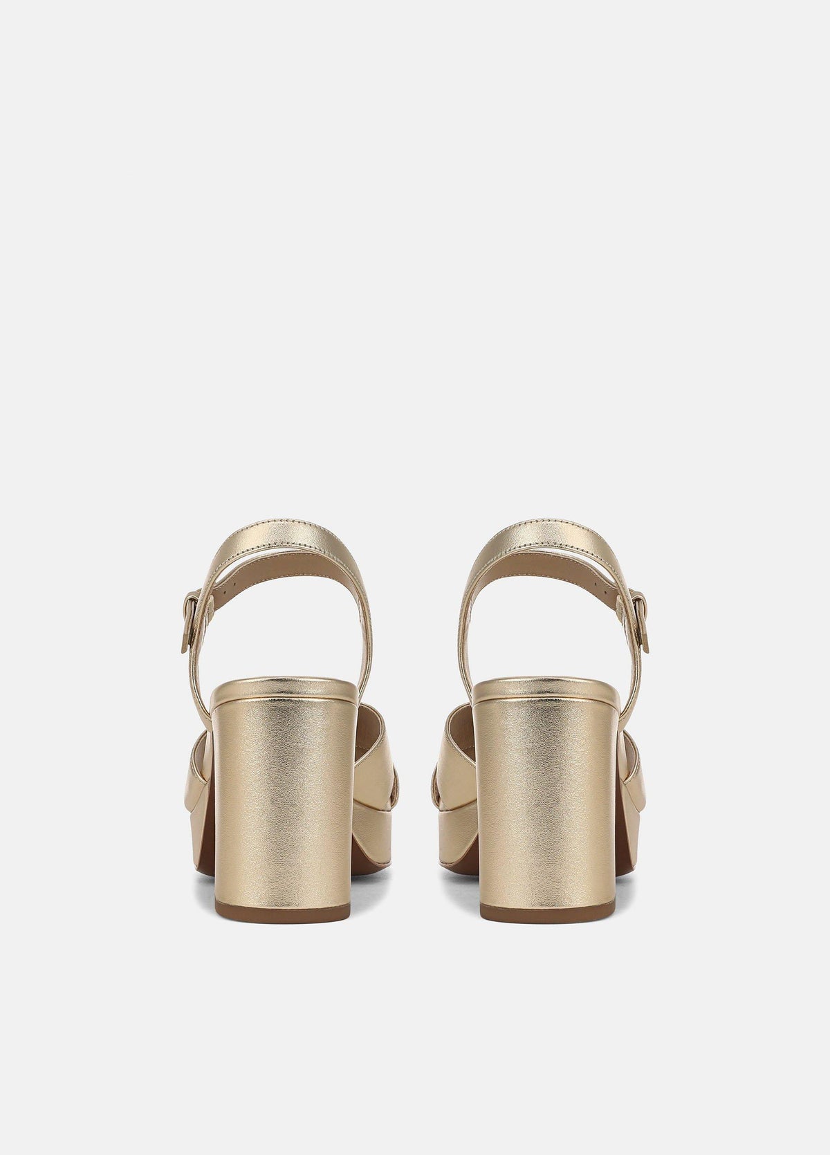 Ericka Metallic Leather Platform Sandal - US 1476