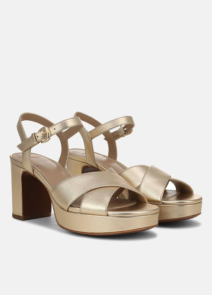 Ericka Metallic Leather Platform Sandal - US 1476