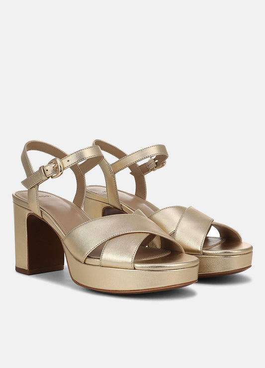 Ericka Metallic Leather Platform Sandal - US 1476