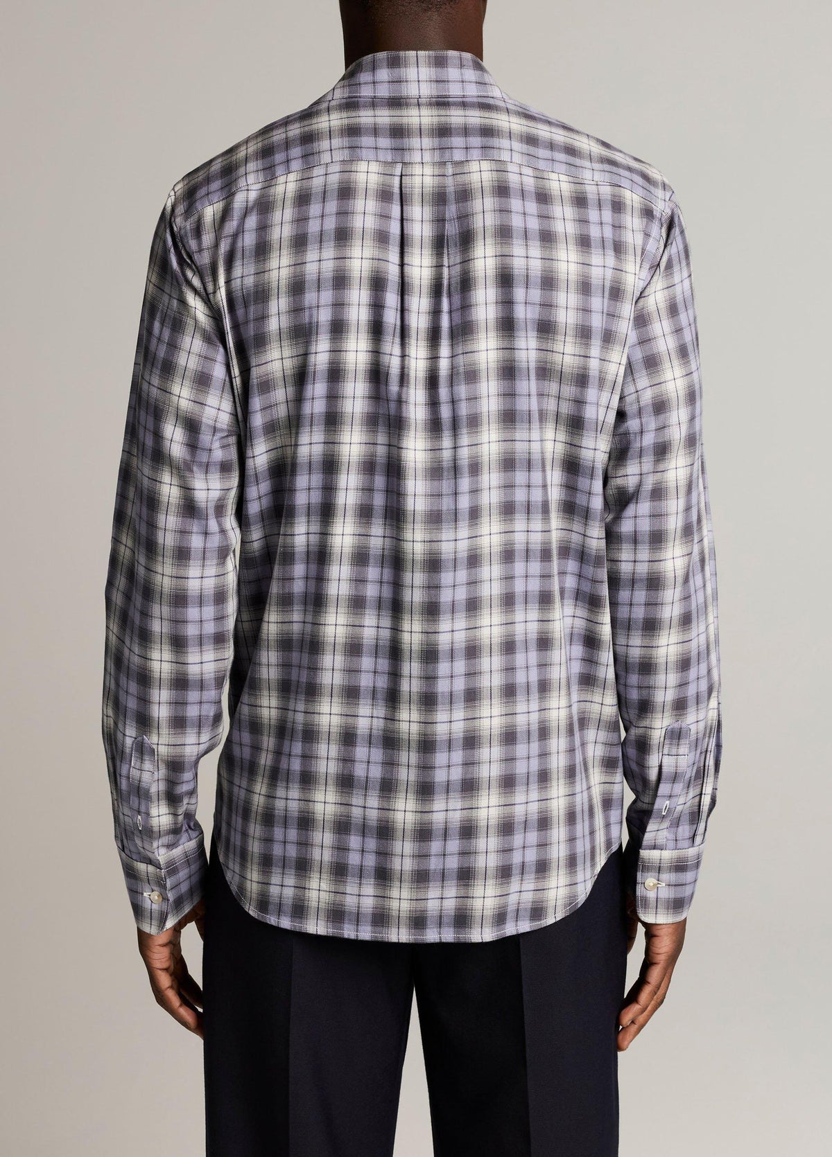 Exchange Plaid Cotton-Blend Button-Front Shirt - US 2148