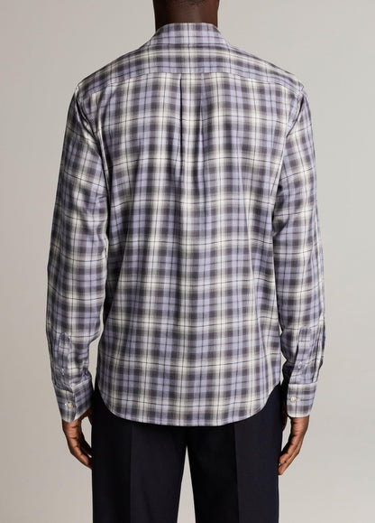Exchange Plaid Cotton-Blend Button-Front Shirt - US 2148