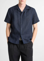 Eyelet Stripe Linen Cabana Shirt - US 4457