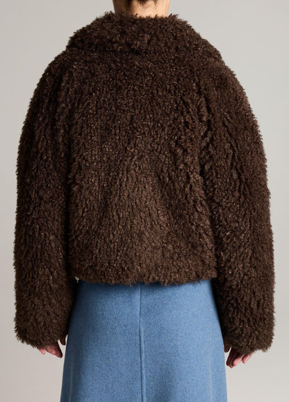 Faux-Fur Cropped Jacket - US 9780