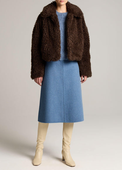 Faux-Fur Cropped Jacket - US 9780