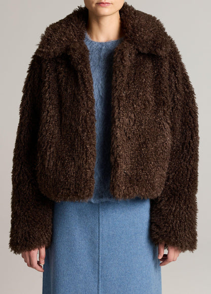 Faux-Fur Cropped Jacket - US 9780