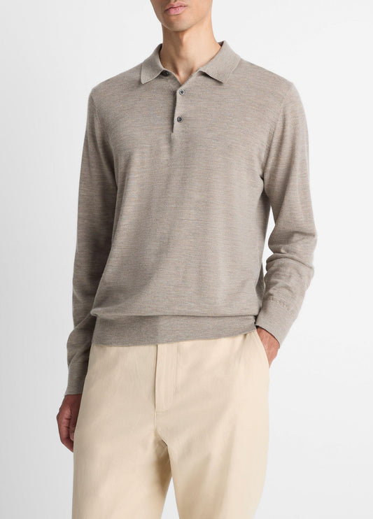 Featherweight Merino Wool-Cashmere Polo Sweater - US 5461