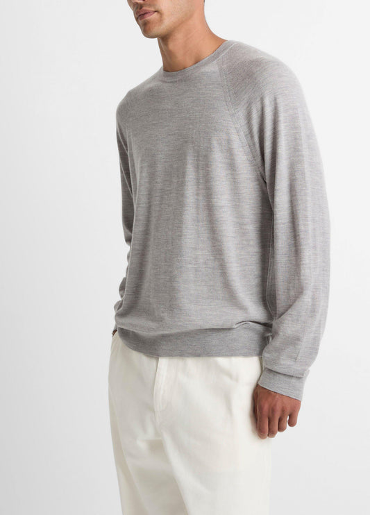 Featherweight Wool-Cashmere Crew Neck Sweater - US 9292