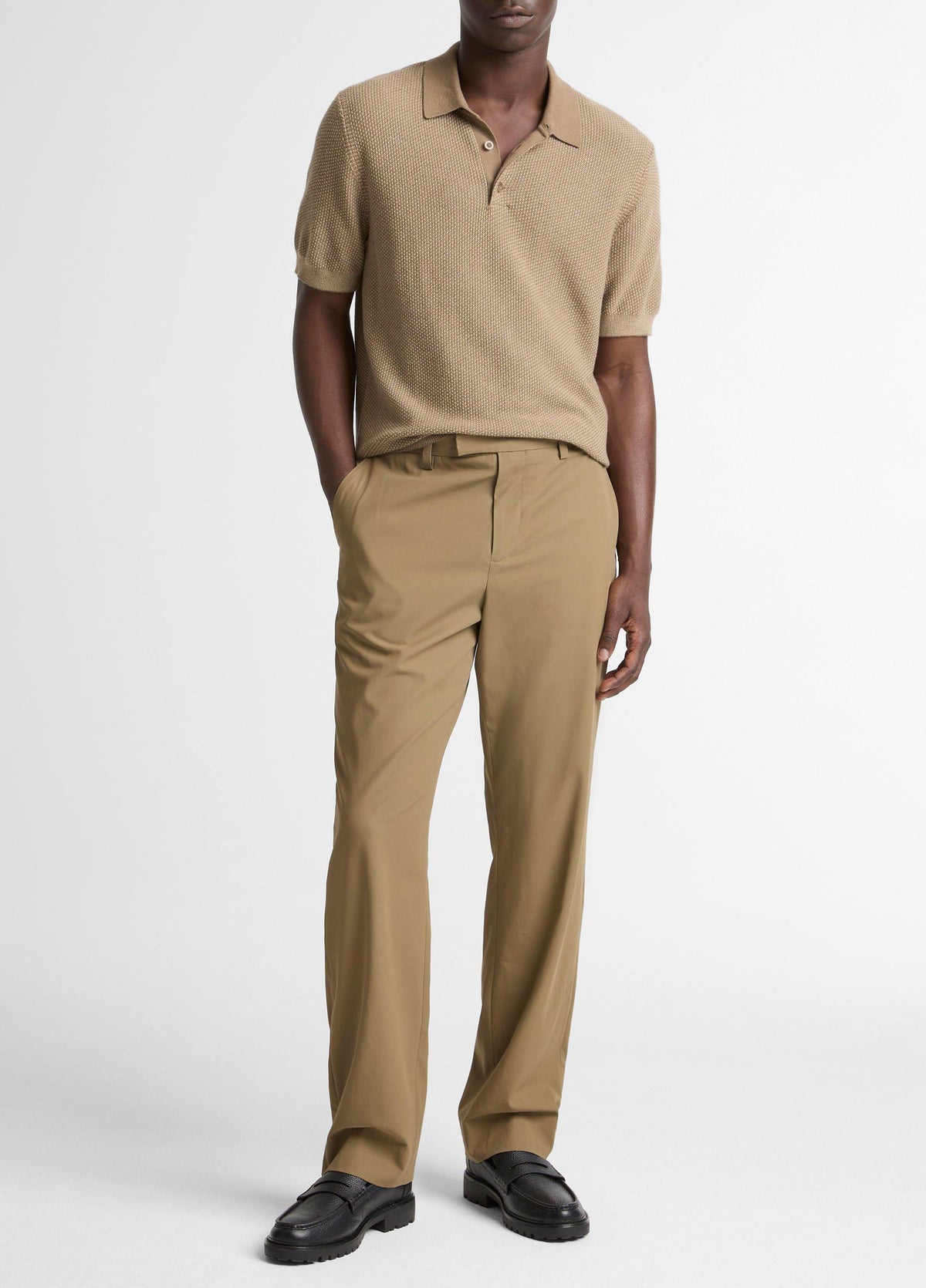 Geo-Jacquard Wool-Blend Blend Polo Sweater - US 6355