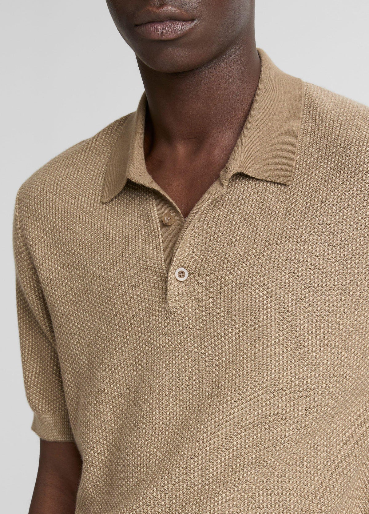 Geo-Jacquard Wool-Blend Blend Polo Sweater - US 6355
