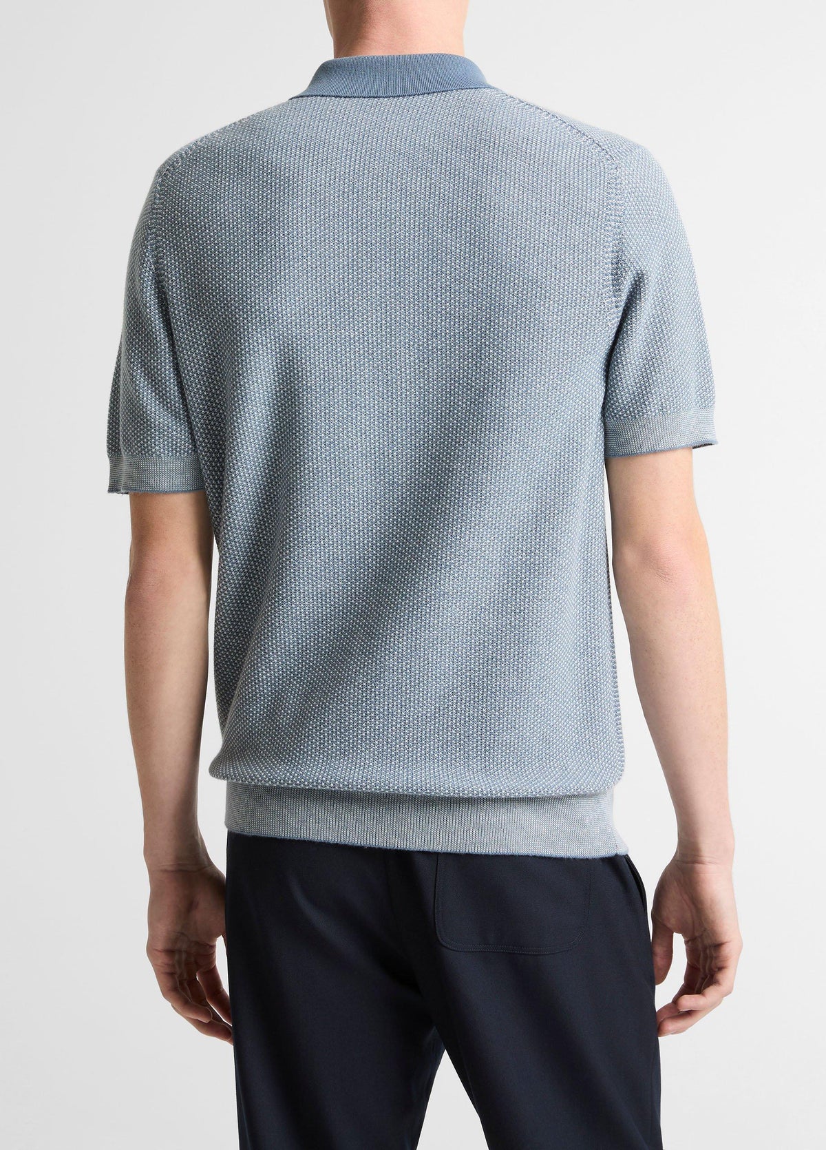 Geo-Jacquard Wool-Blend Blend Polo Sweater - US 1541