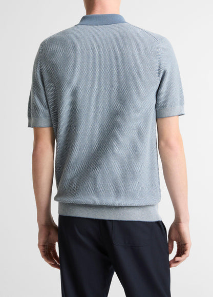 Geo-Jacquard Wool-Blend Blend Polo Sweater - US 1541