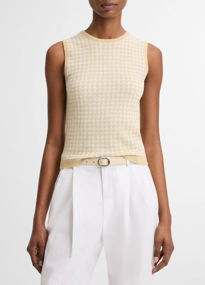 Gingham Italian Wool & Cotton-Blend Shell - US 3213