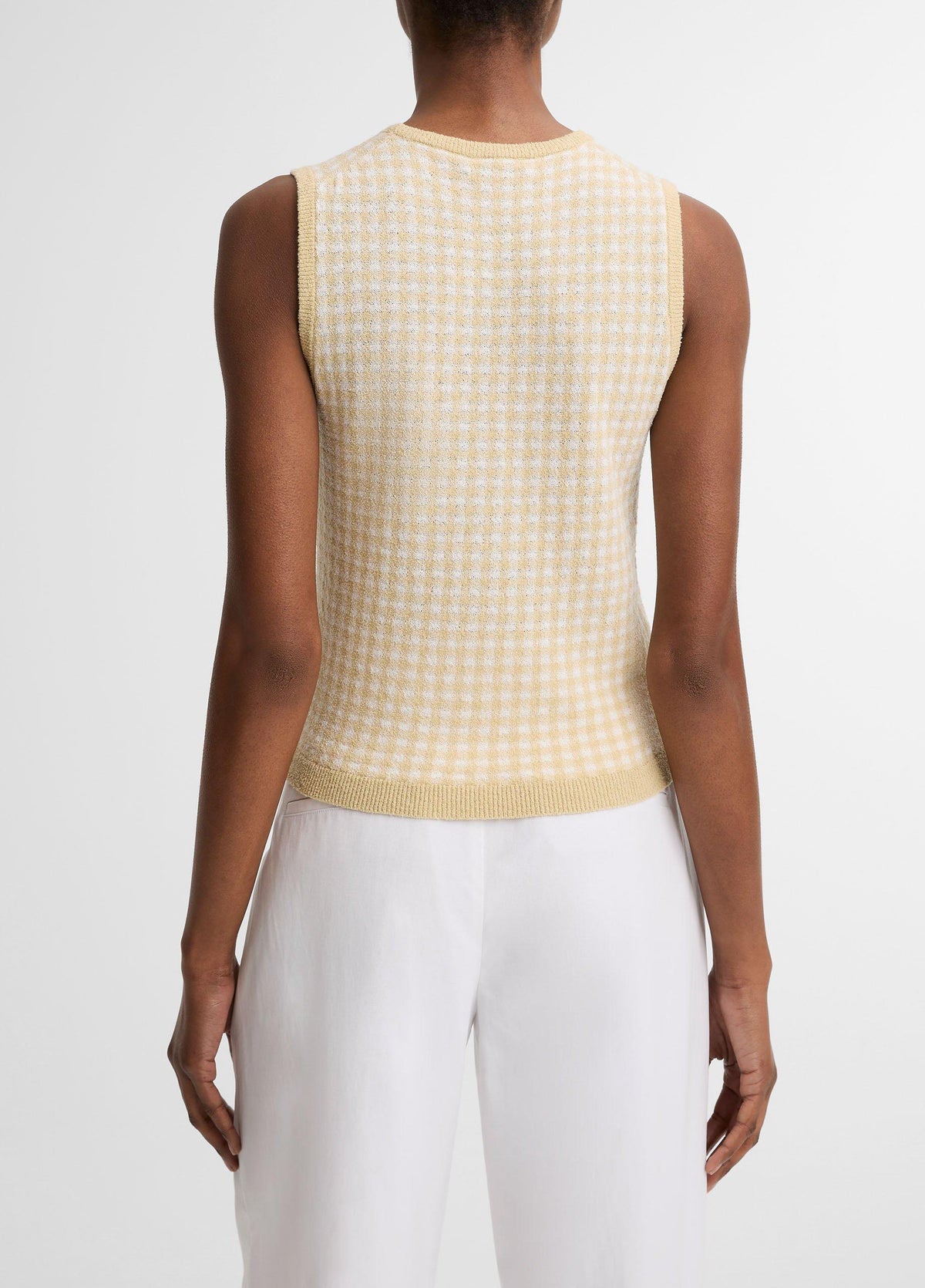Gingham Italian Wool & Cotton-Blend Shell - US 3213