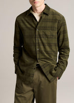 Hamilton Plaid Cotton Corduroy Button-Front Shirt - US 9407