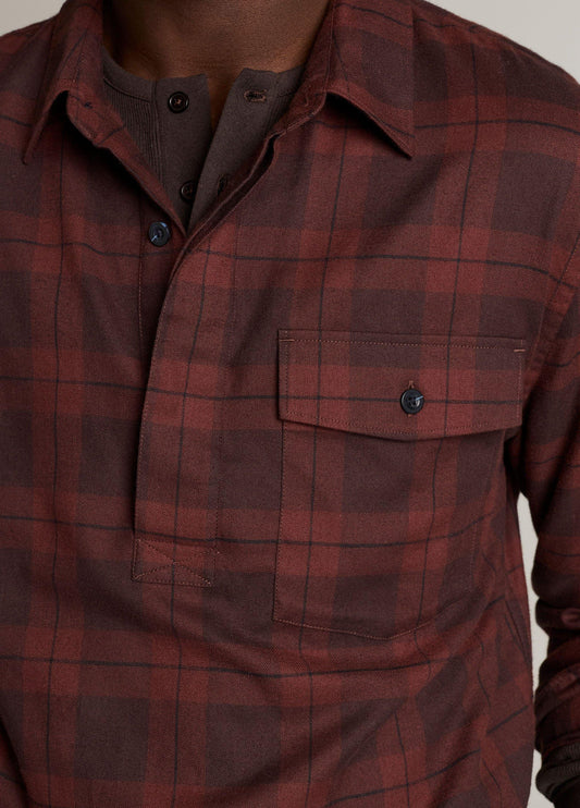 Hamilton Plaid Cotton Popover Shirt - US 8850